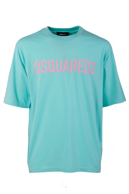 Shop DSQUARED2  T-shirt: DSQUARED2 cotton t-shirt.
Crew neck.
Short sleeves.
Lettering print on the front.
Composition: 100% Cotton.
Made in Italy.. S74GD1197 D20004-603